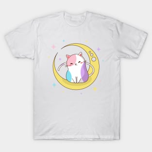 Cat on the moon T-Shirt